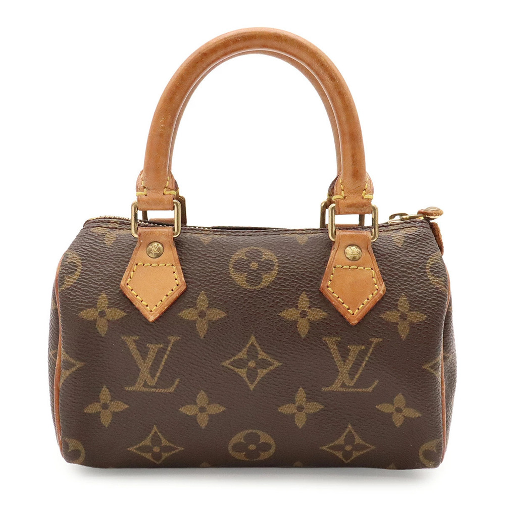 Louis Vuitton Monogram Speedy Bag Pouch Accessory Canvas Leather Brown